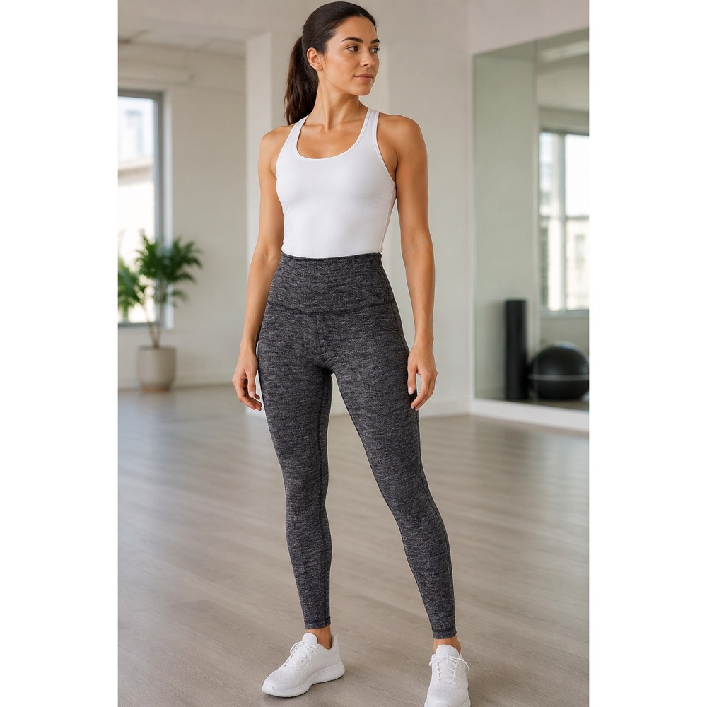 Lululemon Wunder Under High-Rise Tight Luon Space Dye Grey Leggings Size 6